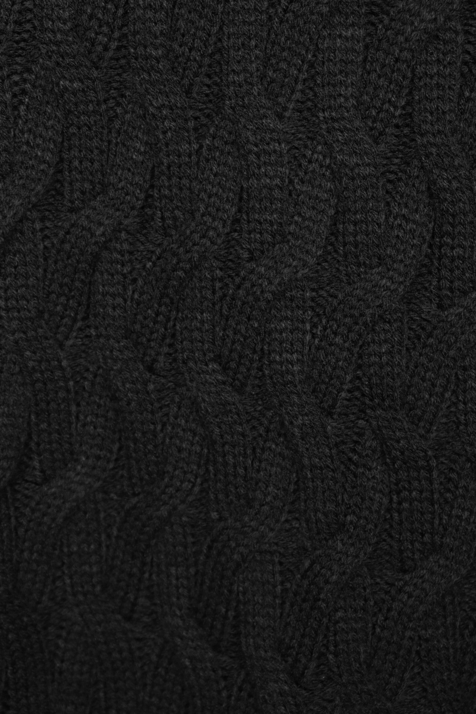 Cable-Knit Asymmetric Poncho