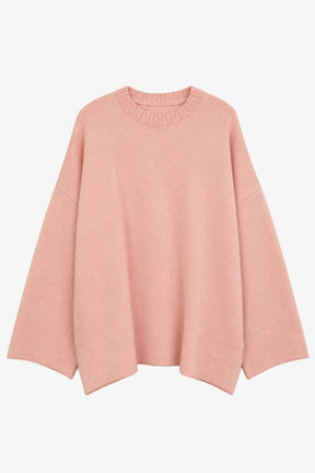 Detachable-Scarf Relaxed Pullover