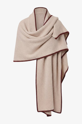 Contrast Trim Knit Scarf
