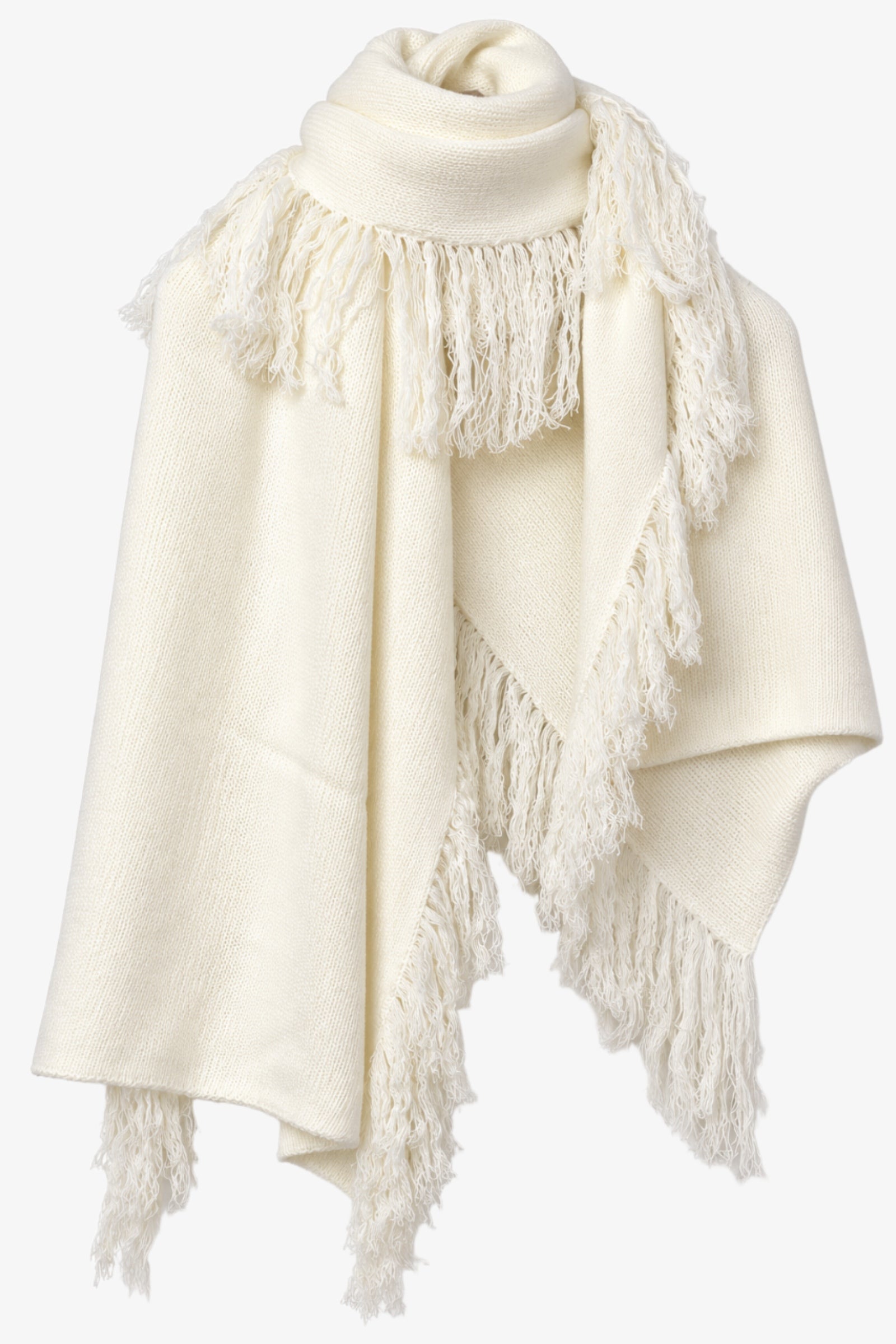 Fringed Knit Scarf