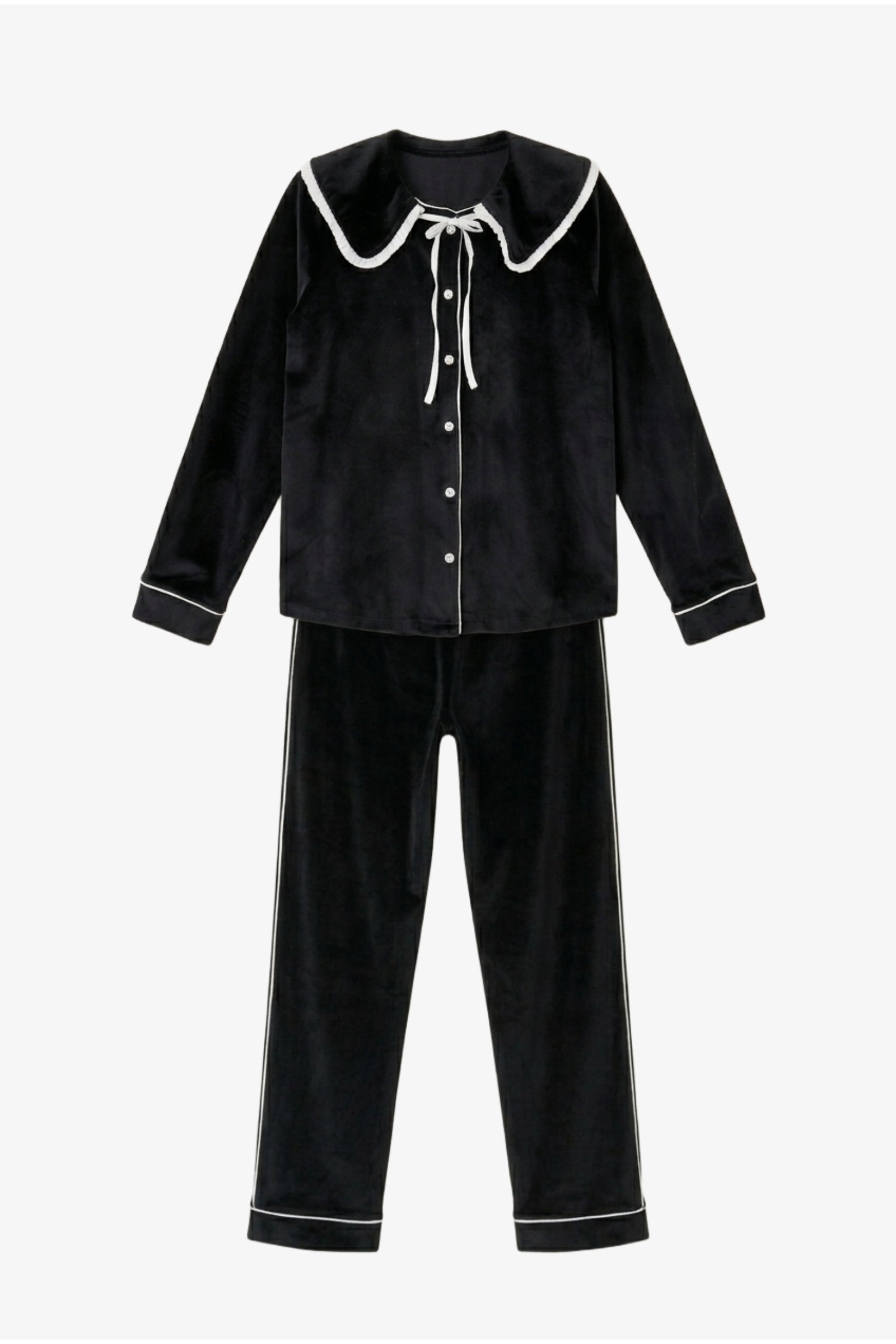 Sailor Collar Velvet Pyjama
