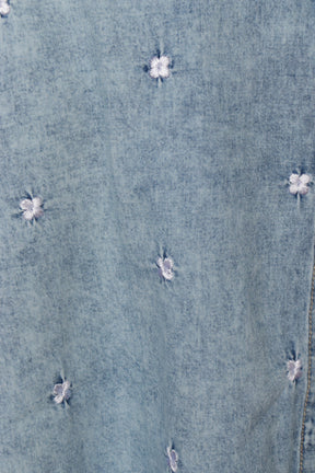Floral Embroidered Denim Shirt