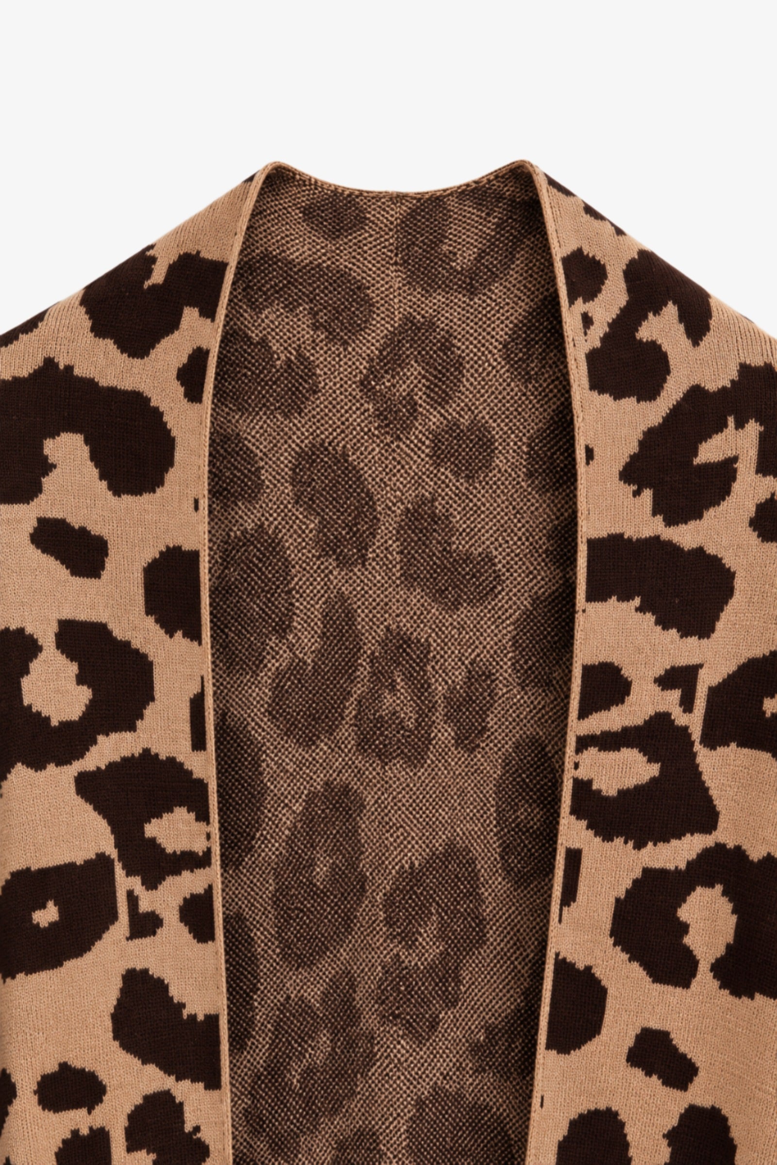 Leopard Fringed Wrap Scarf
