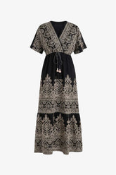 Tassel-Tie Maxi Dress