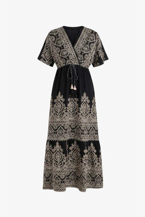 Tassel-Tie Maxi Dress