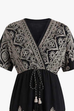 Tassel-Tie Maxi Dress