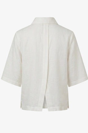 Half-Placket Cropped Shirt