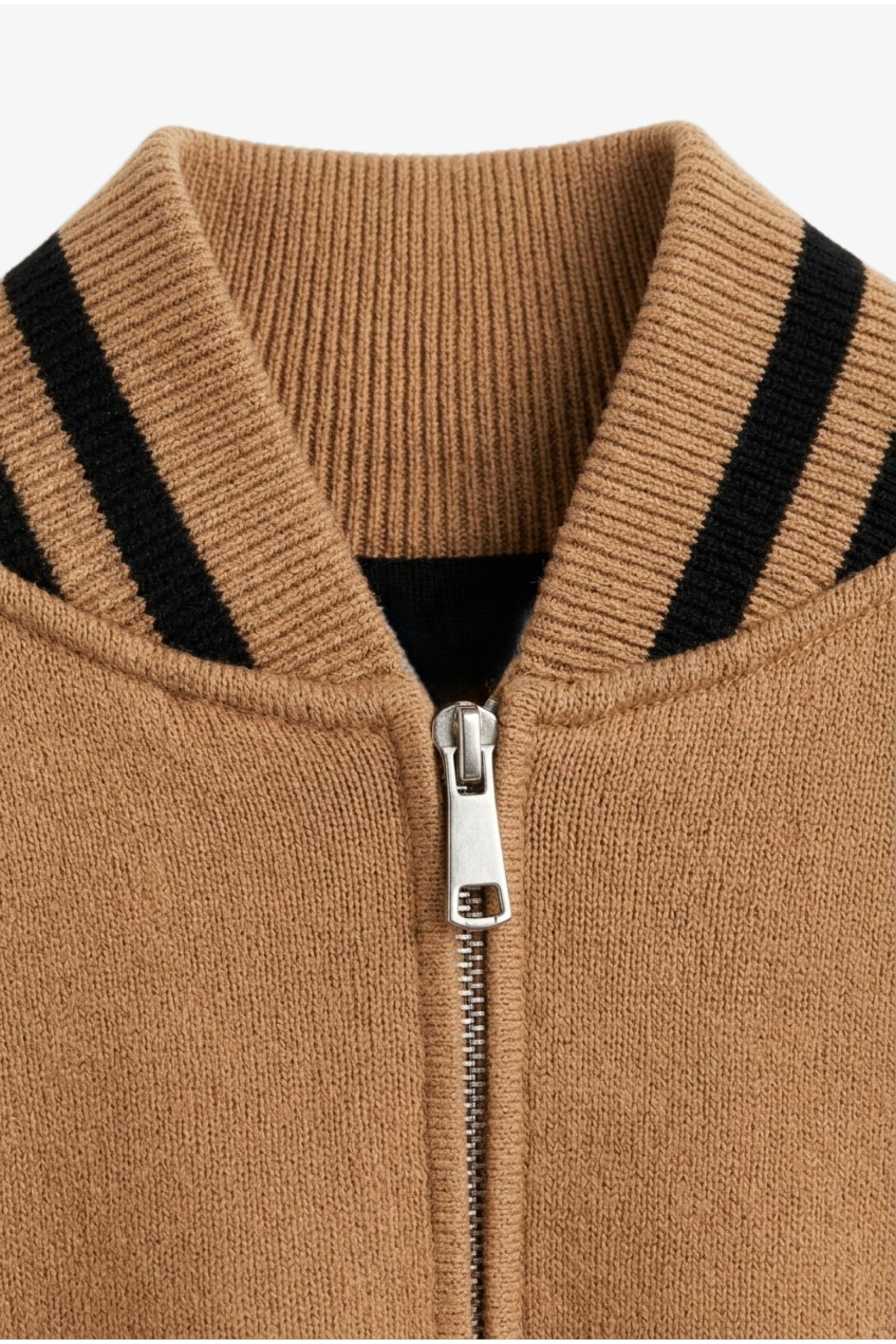 Zip-Up Knit Poncho