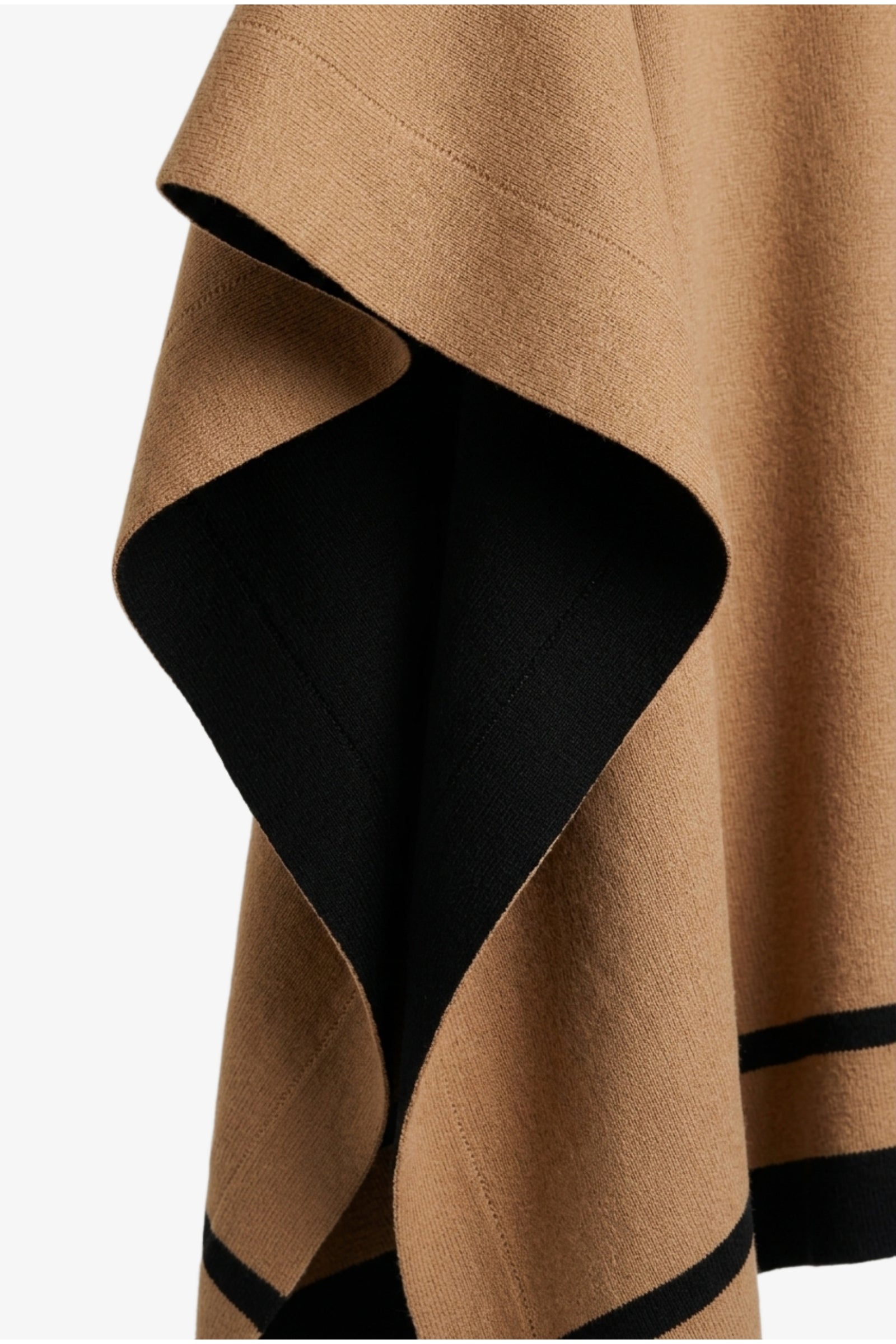 Zip-Up Knit Poncho