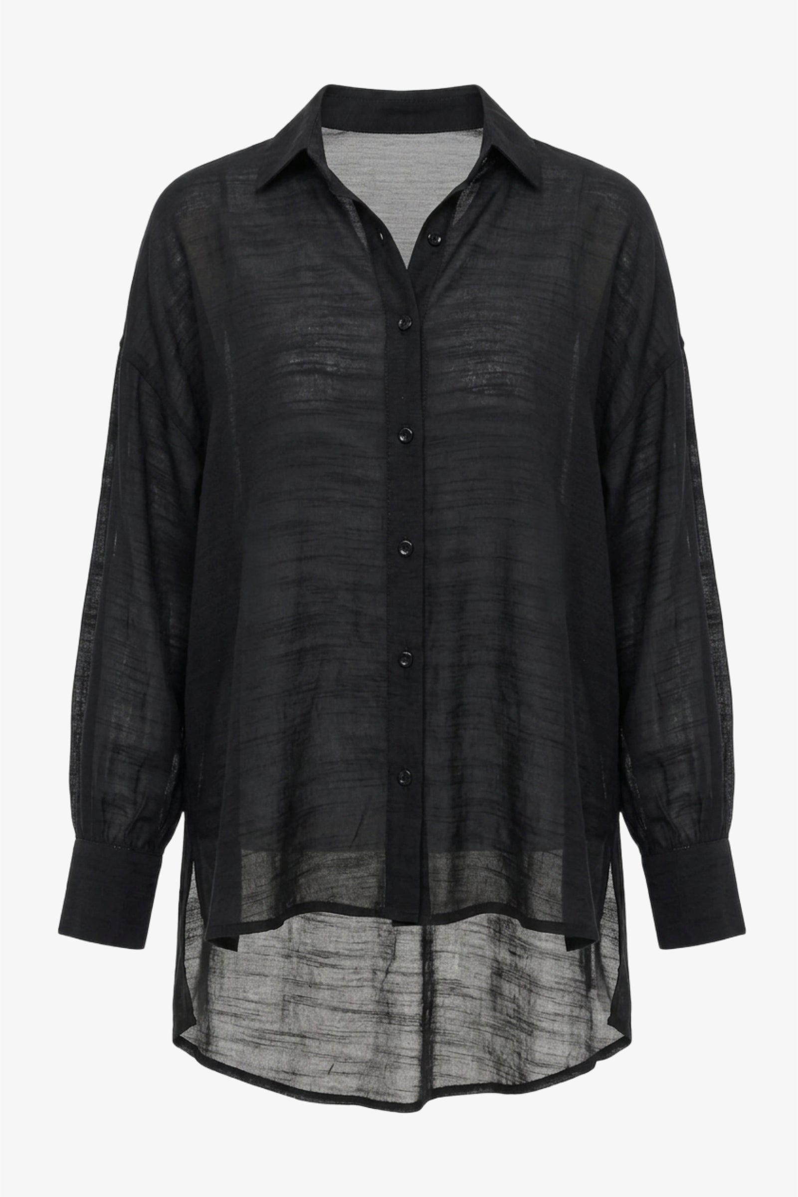 Sheer High-Low Shirt