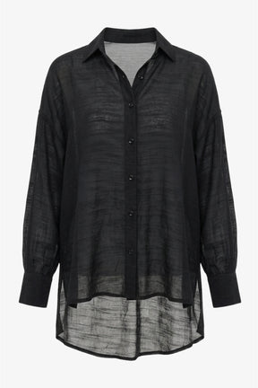 Sheer High-Low Shirt