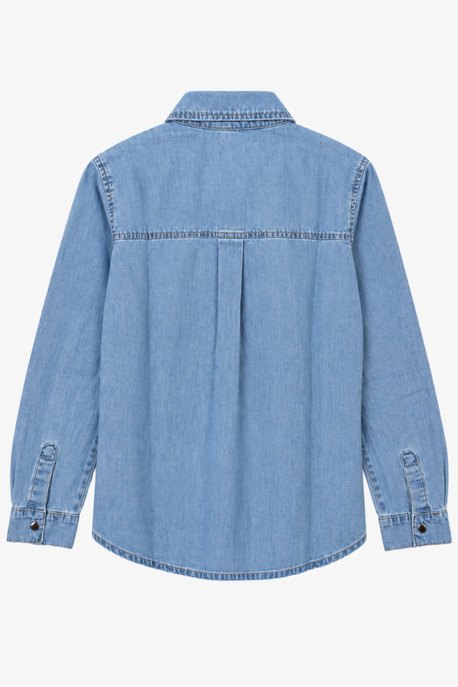 Snap-Button Denim Shirt