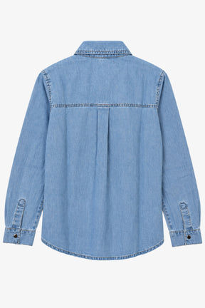 Snap-Button Denim Shirt