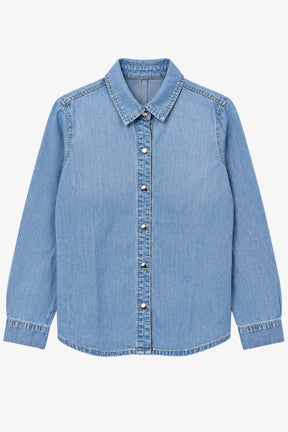 Snap-Button Denim Shirt