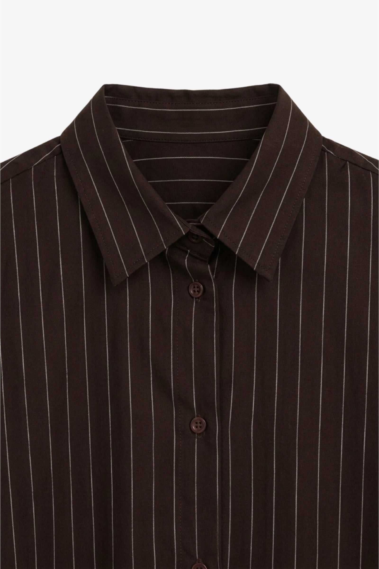 Drop-Shoulder Pinstripe Shirt