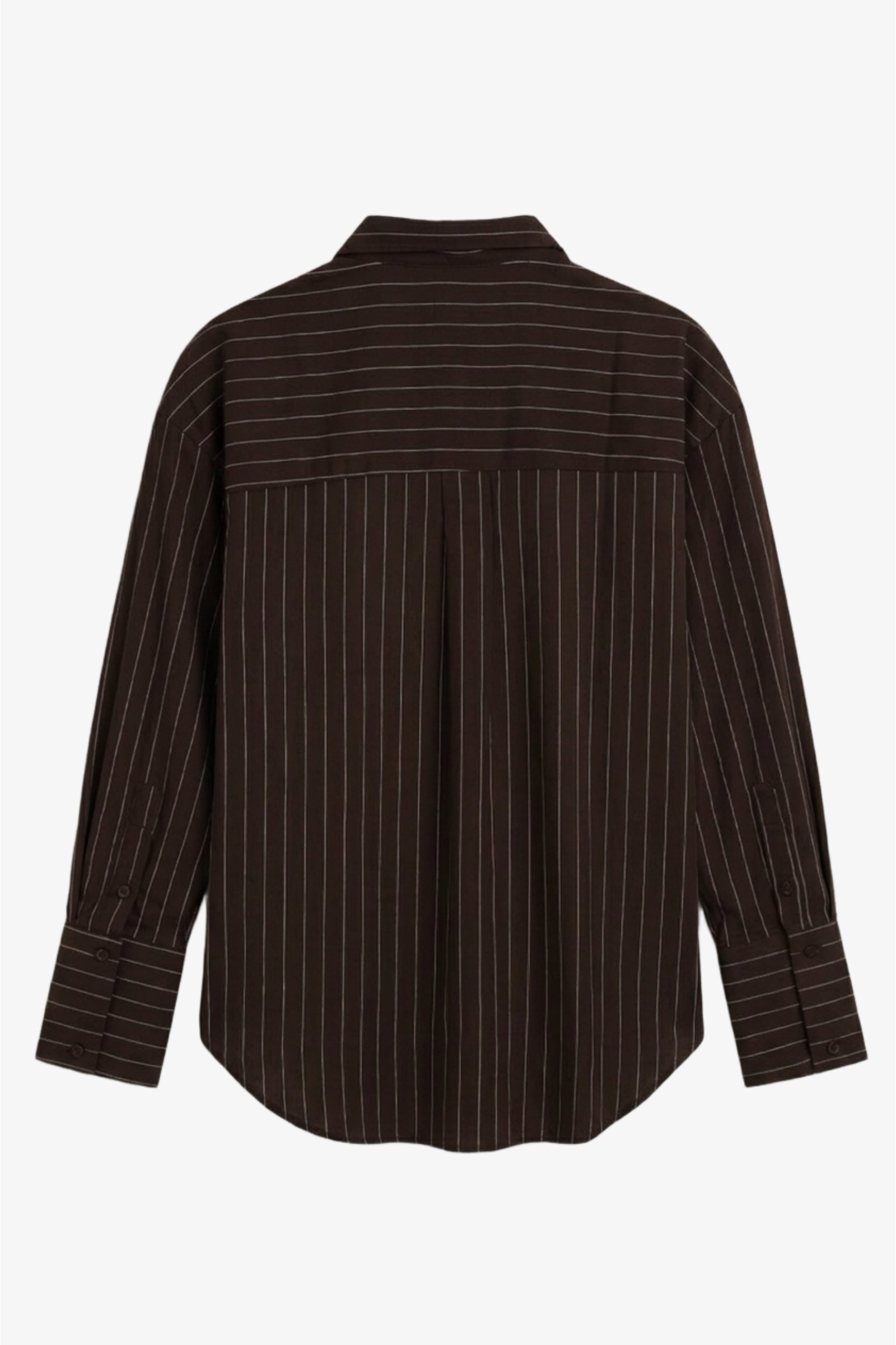 Drop-Shoulder Pinstripe Shirt