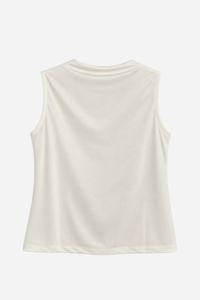 Sleeveless Cowl-Neck Top