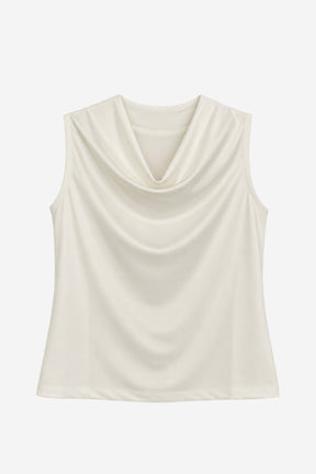 Sleeveless Cowl-Neck Top
