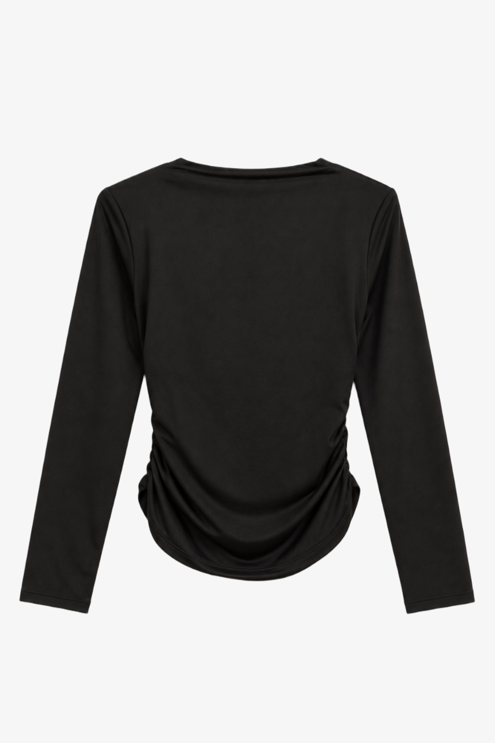 Cowl-Neck Ruched Top