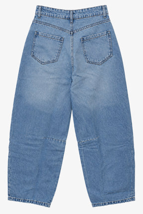Barrel-Leg Denim Pants