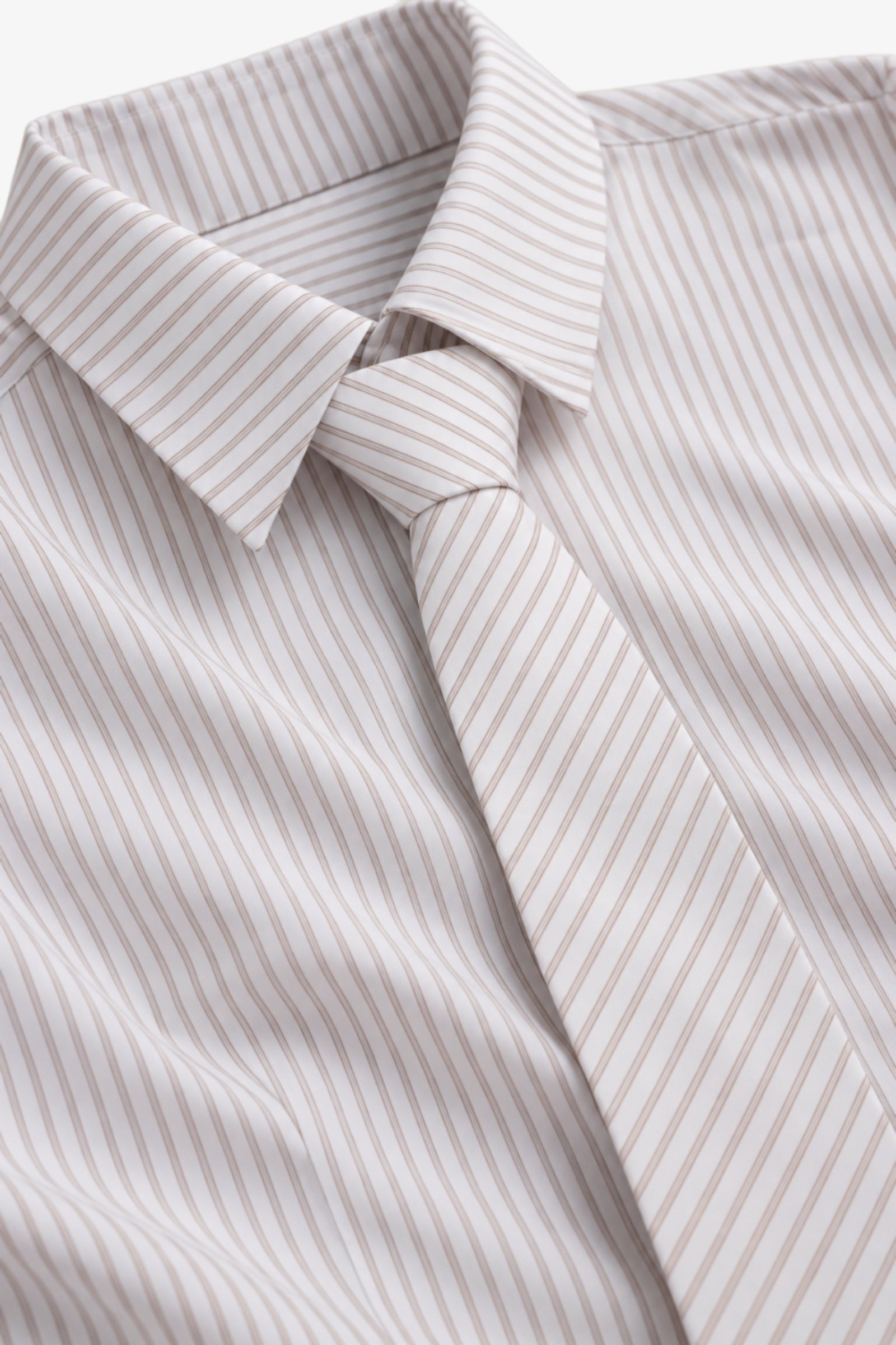 Striped Tie-Accent Shirt