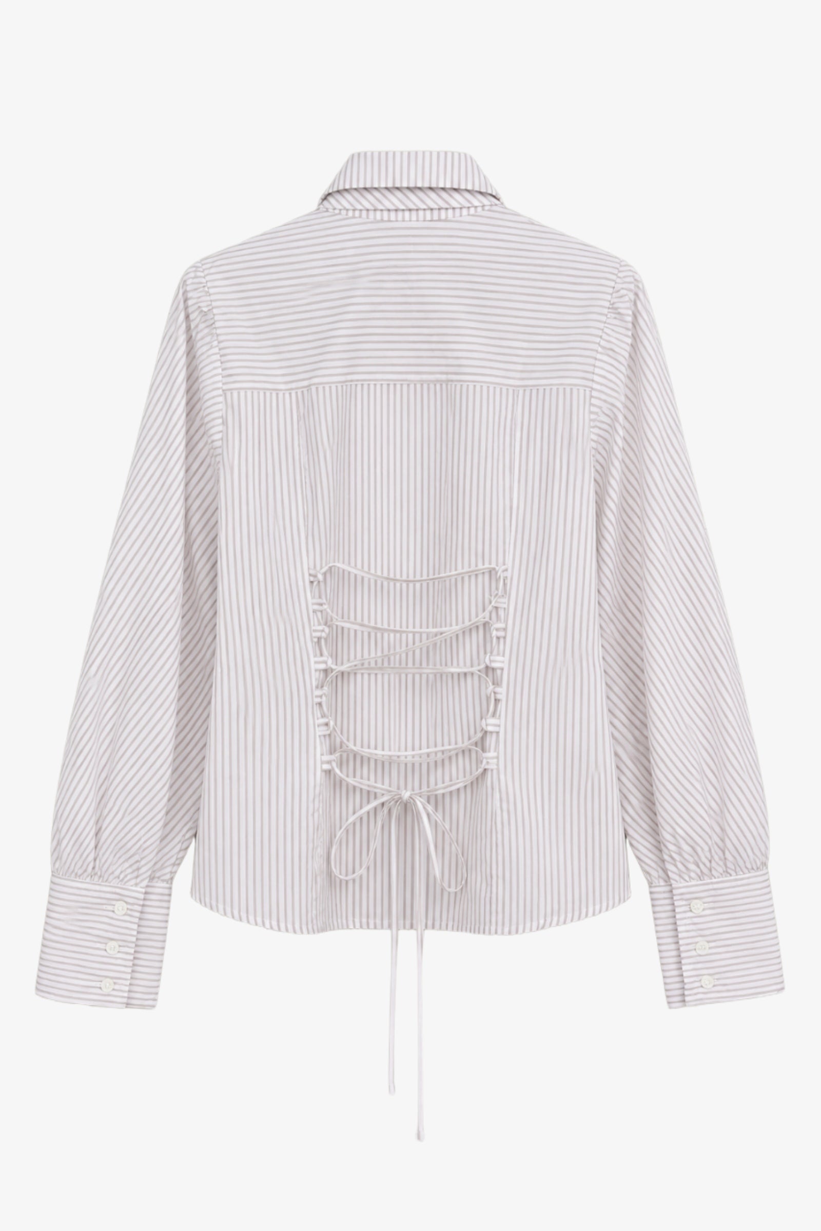 Striped Tie-Accent Shirt