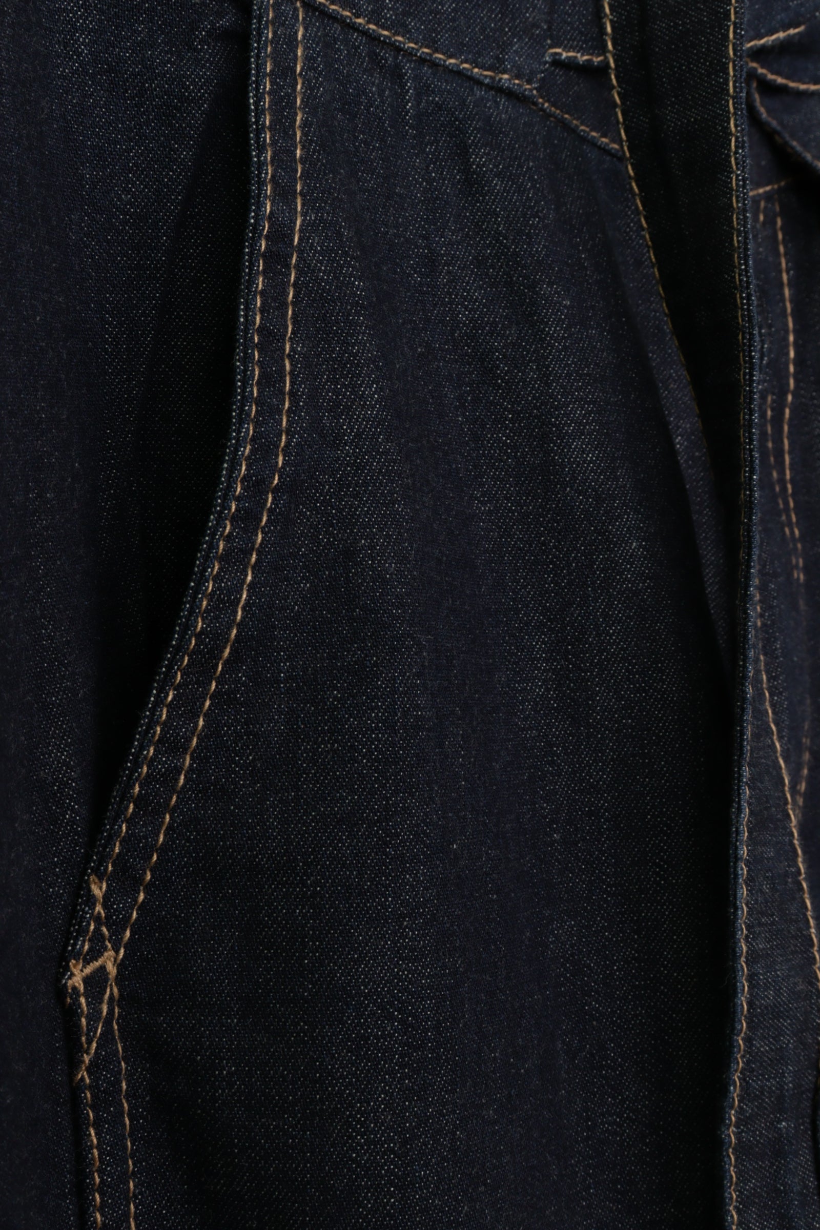 Contrast-Stitch Denim Pants