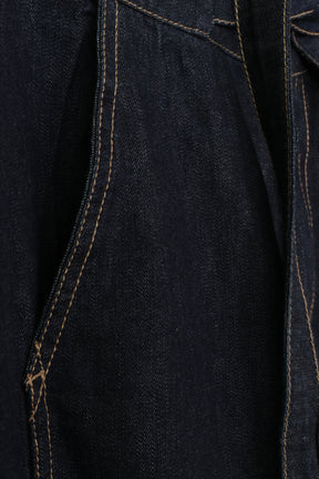 Contrast-Stitch Denim Pants