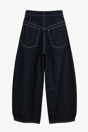 Curved-Barrel Denim Pants