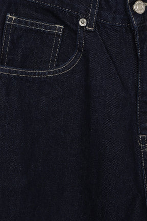 Curved-Barrel Denim Pants
