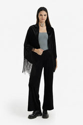 Velvet Wide-Leg Pants