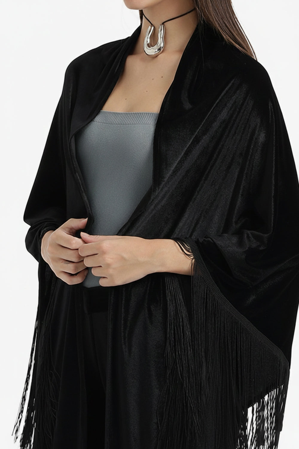 Velvet Wrap Kimono