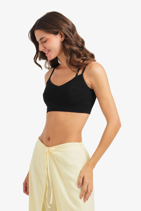 Ribbed Double-Strap Bralette