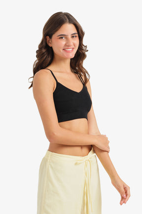 Ribbed Double-Strap Bralette