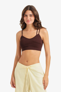 Ribbed Double-Strap Bralette