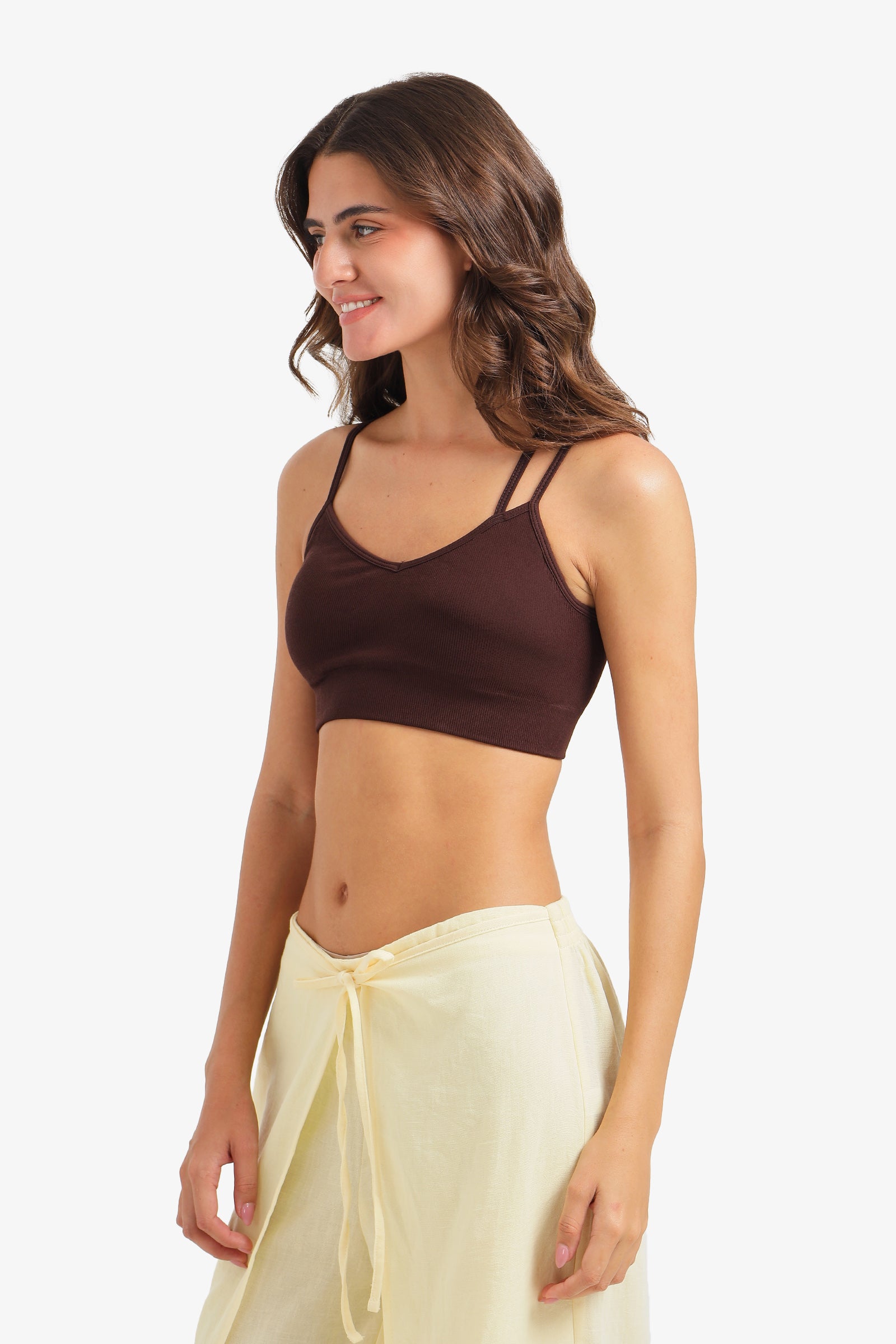 Ribbed Double-Strap Bralette
