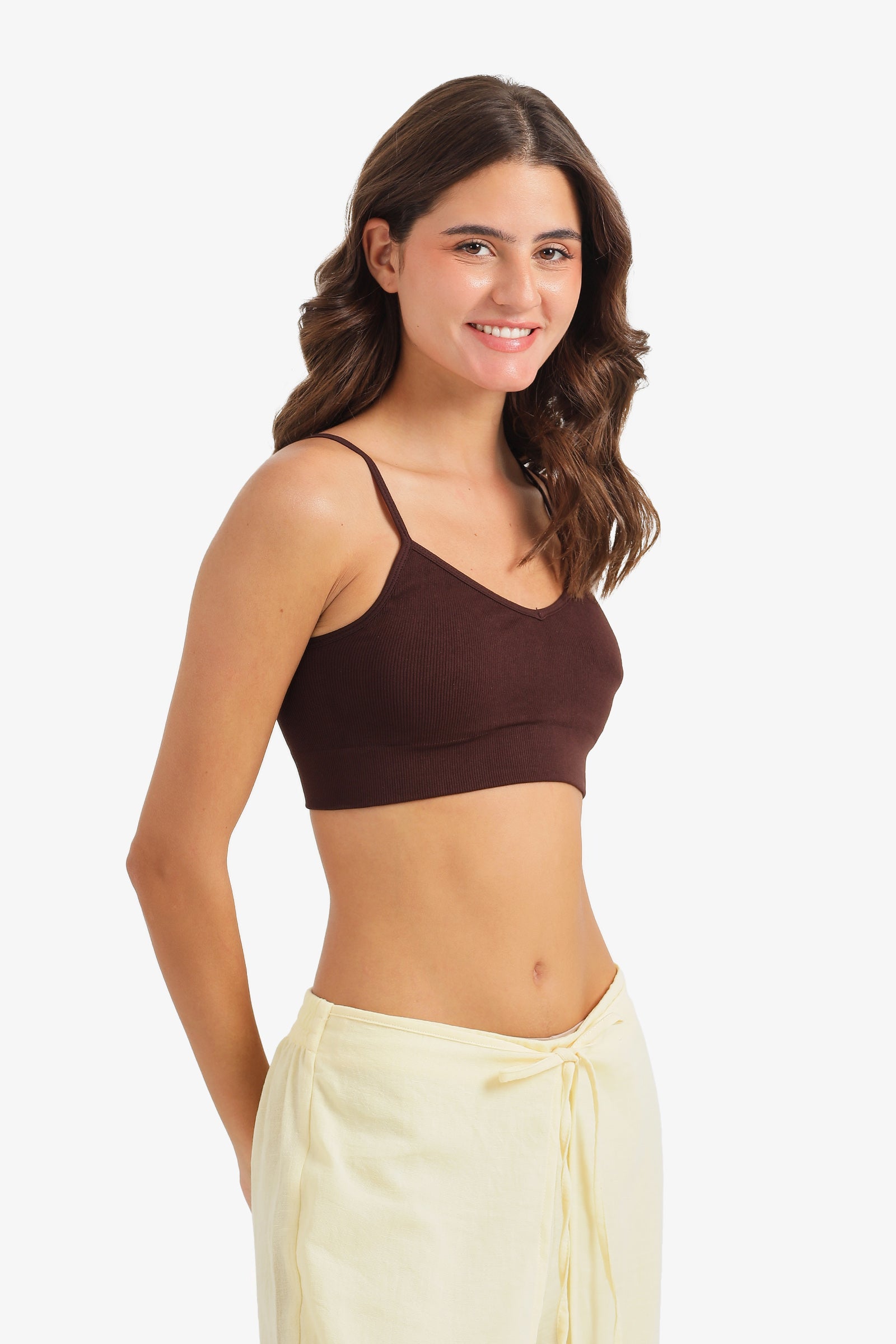 Ribbed Double-Strap Bralette