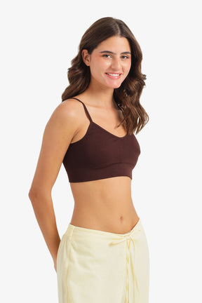 Ribbed Double-Strap Bralette