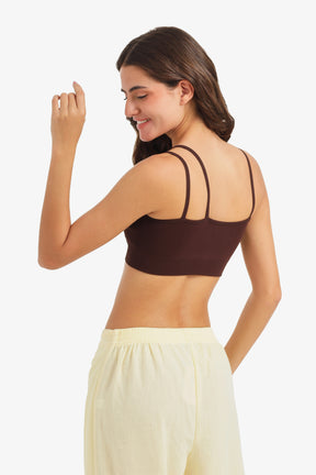 Ribbed Double-Strap Bralette