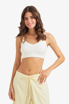 Ribbed Double-Strap Bralette