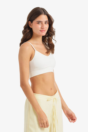 Ribbed Double-Strap Bralette