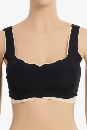 Contrast Trim Seamless Bra