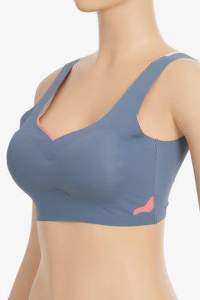 Seamless Lace-Trim Back Bra