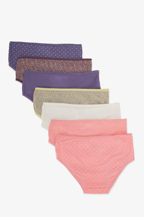 Pack of 7 Colored Brief Panties