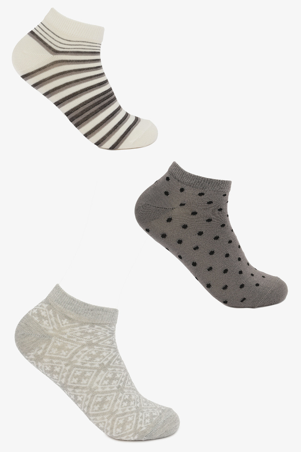 Mixed Pattern Socks - 3 Pairs