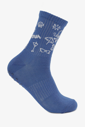 Printed Grip Socks - 2 Pairs