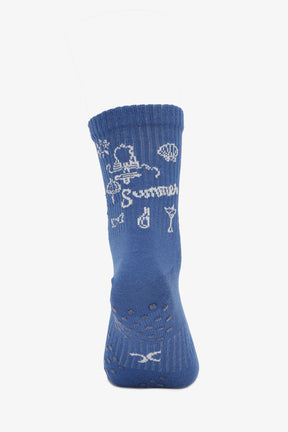 Printed Grip Socks - 2 Pairs