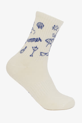 Printed Grip Socks - 2 Pairs