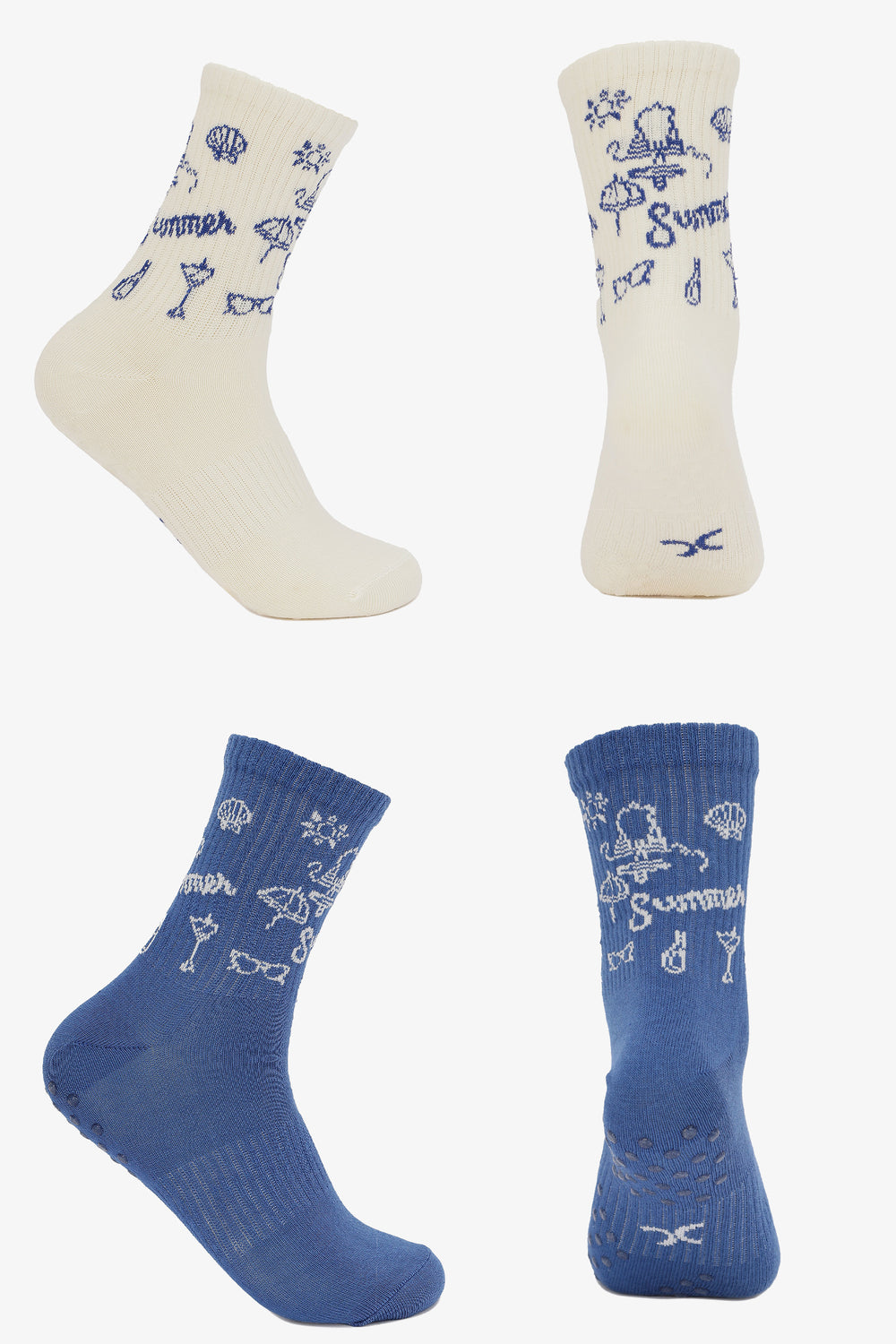 Printed Long Socks - 2 Pairs