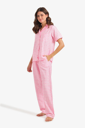 Star-Checkered Pyjama Set